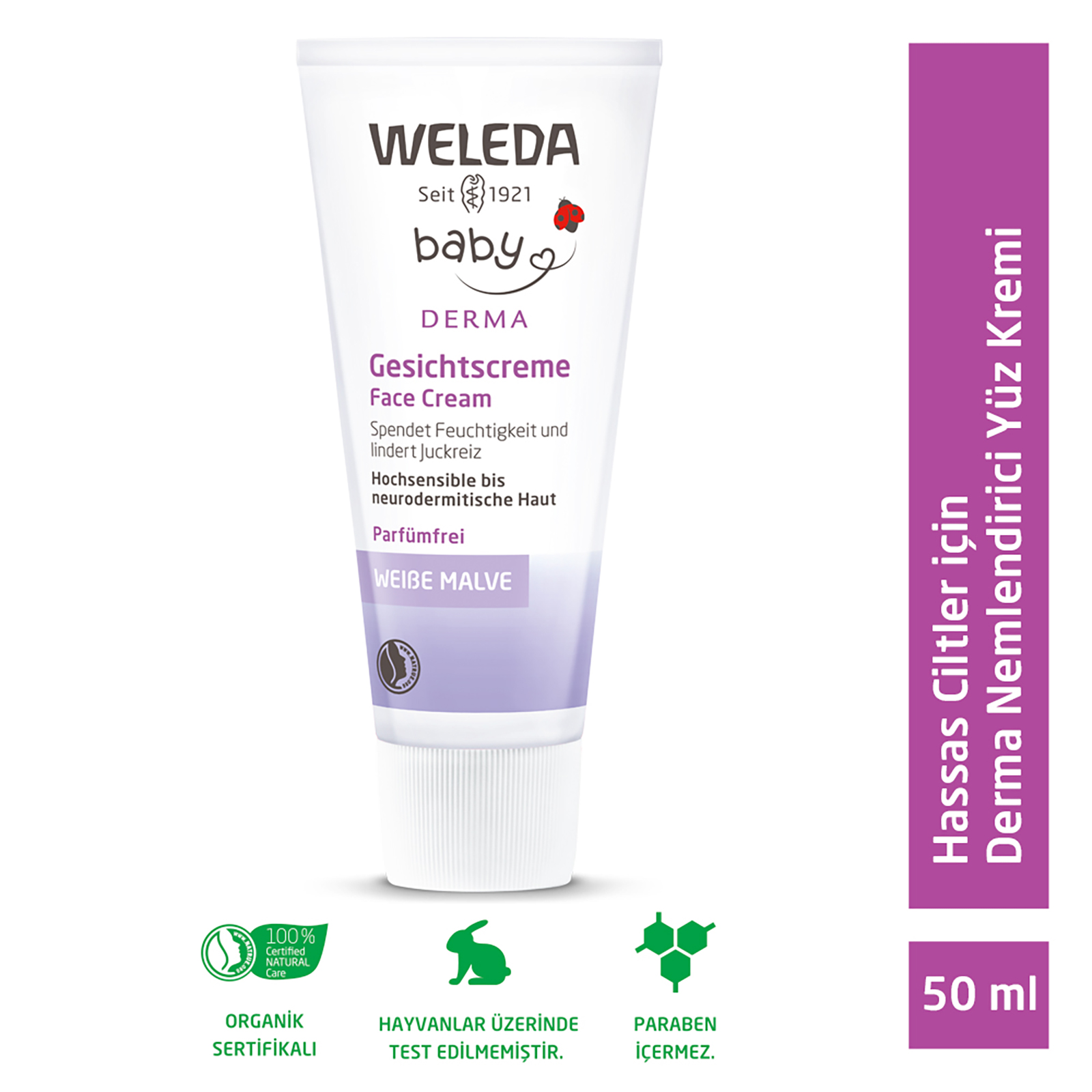 Derma Nemlendirici Yüz Kremi 50 ml