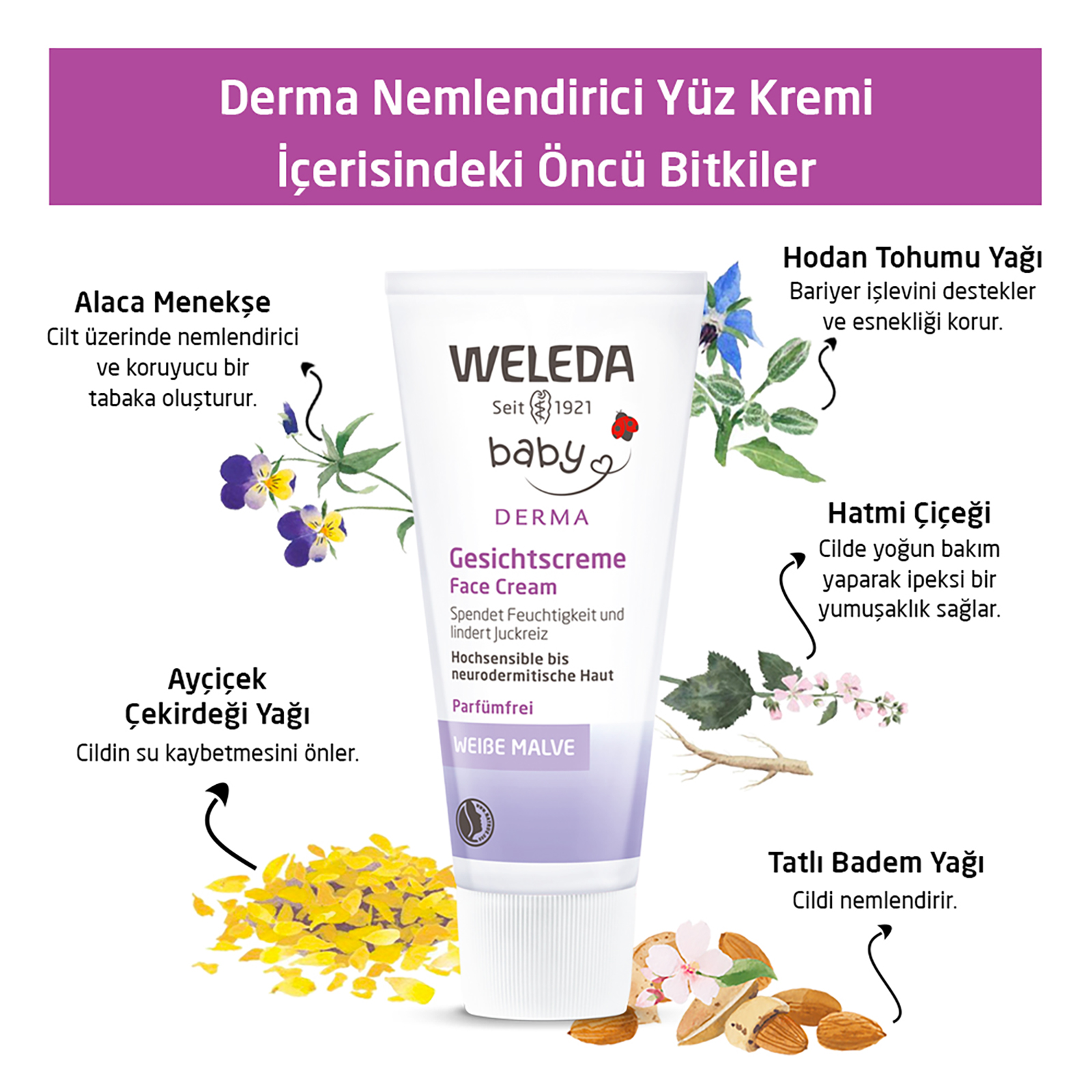 Derma Nemlendirici Yüz Kremi 50 ml
