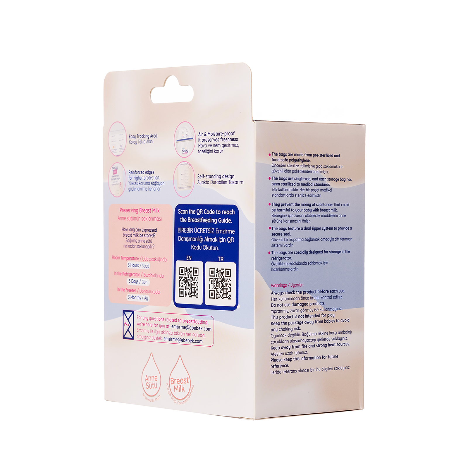 Anne Sütü Saklama Poşeti Avantajlı Paket 50 Adet