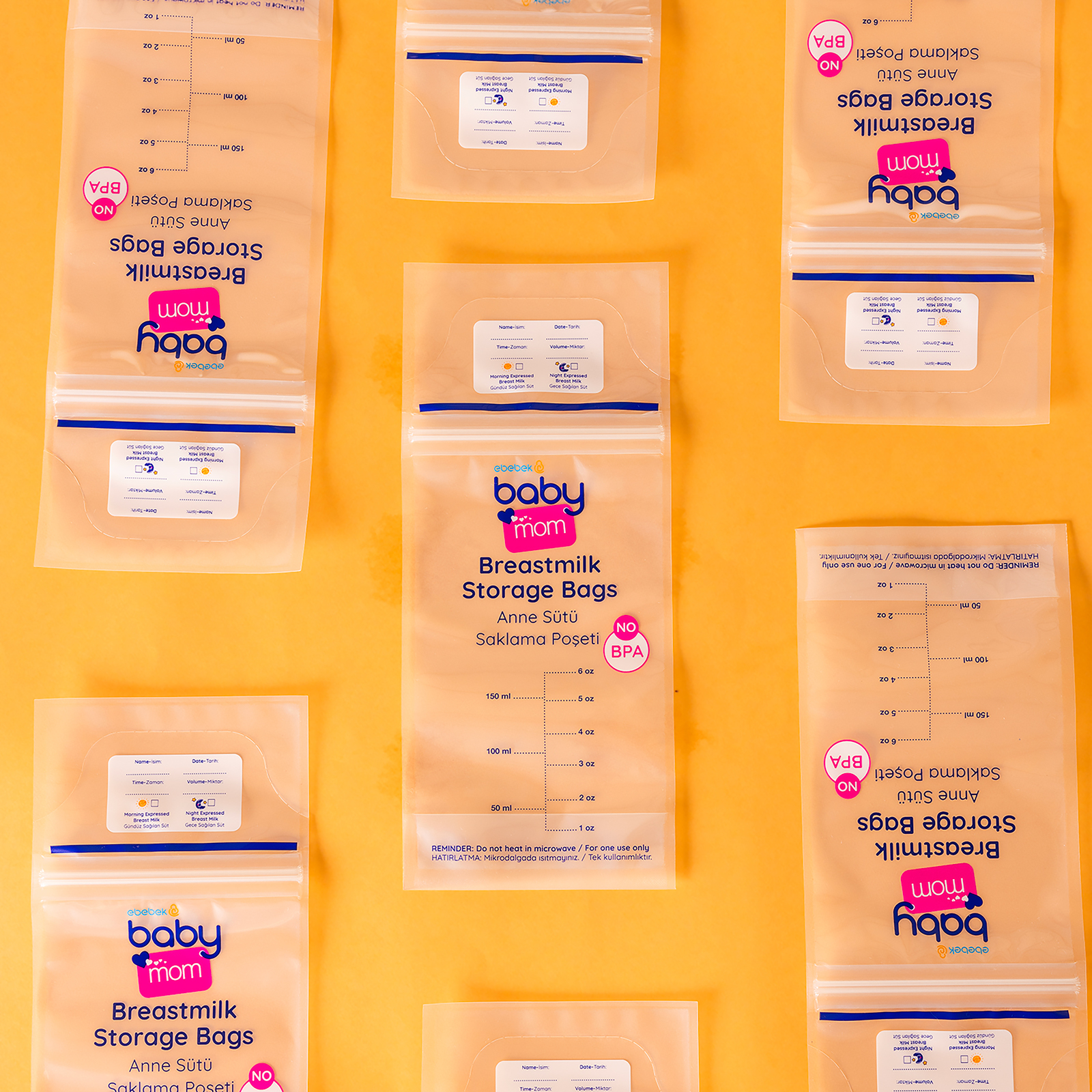 Anne Sütü Saklama Poşeti Avantajlı Paket 50 Adet